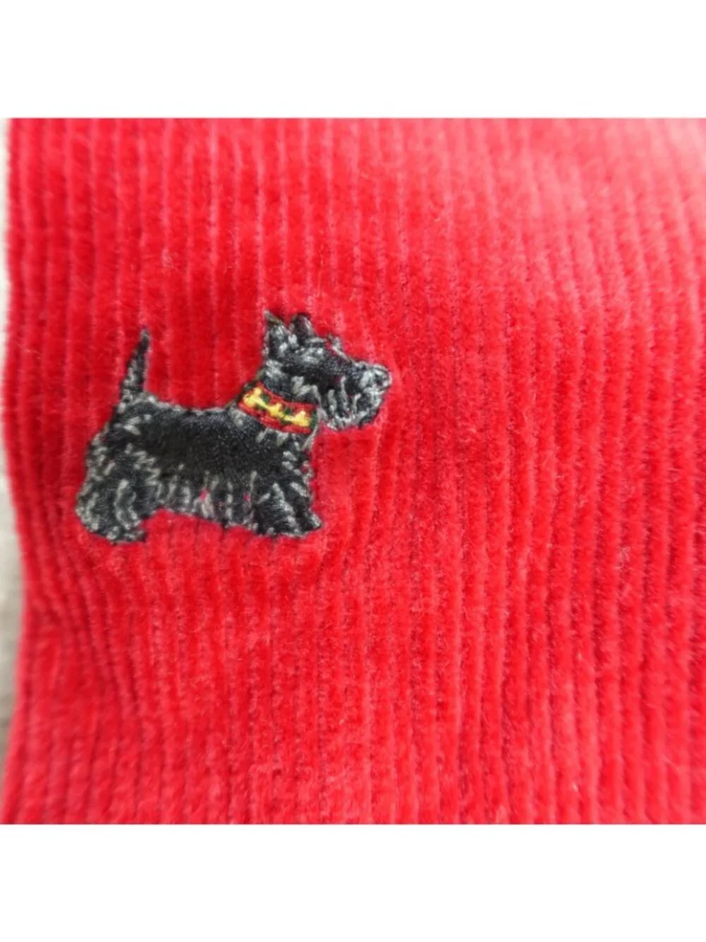 Ralph Lauren Girls Pants Red 8 Scotty Dog Critter Flare Corduroy